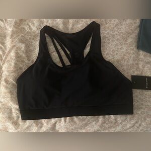 Fabletics Black Strappy Sports Bra
